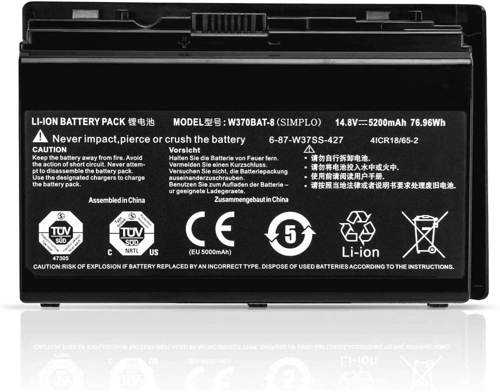 5200Mah Schenker XMG A722 17.3 Batteri