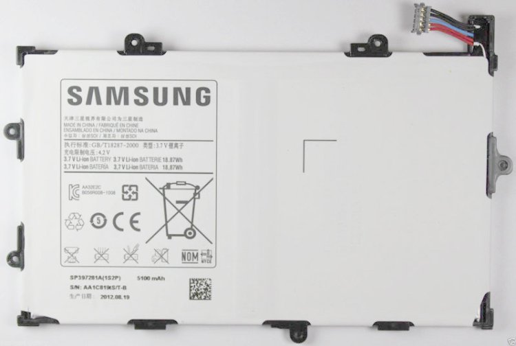 Original 5100mAh Samsung Galaxy Tab 7.7 (3G) Batteri - Klik på billedet for at lukke