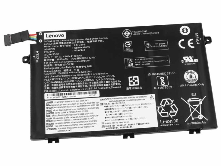 Original 45Wh 4050mAh 3-Celle Lenovo ThinkPad E585 20KV0008GE Batteri - Klik på billedet for at lukke