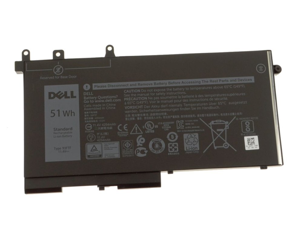 Original 4254mAh 51Wh 3-Celle Batteri Dell DJWGP D4CMT