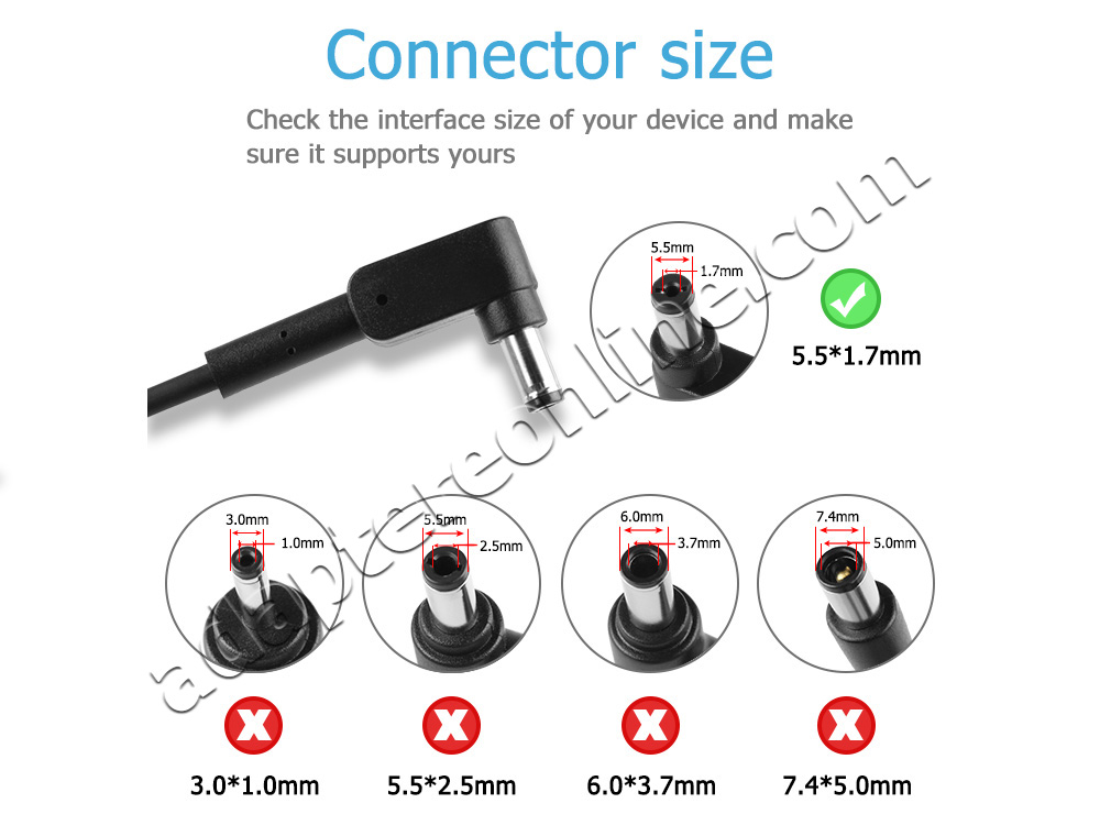 45W Delta Acer ADP-45FE F ADP-45HE D AC Adapter Oplader