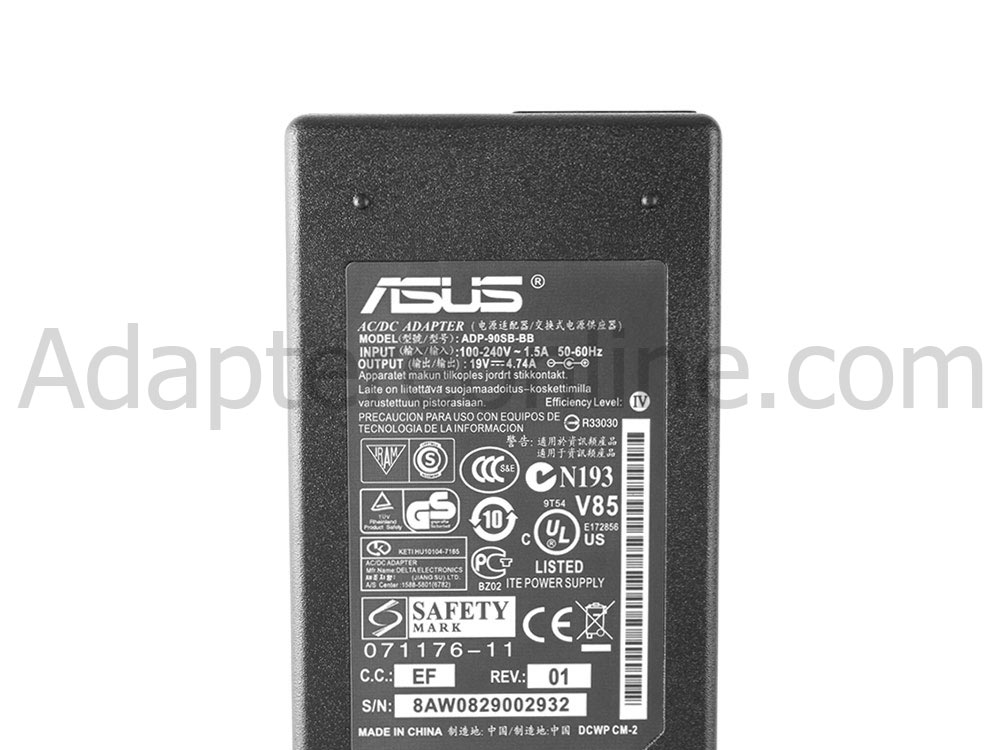 19V 4.74A 90W Asus A75VM-TY075V K75 K75A AC Adapter Oplader