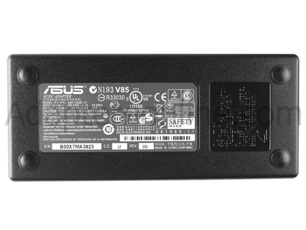 Original 19V 6.32A 120W Asus AC Adapter Oplader 5.5mm * 2.5mm