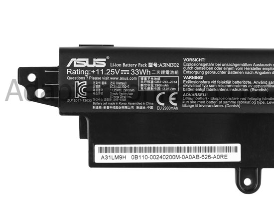 33wh Asus F200CA-KX078DU F200CA-KX090H F200CA-KX090DU Batteri