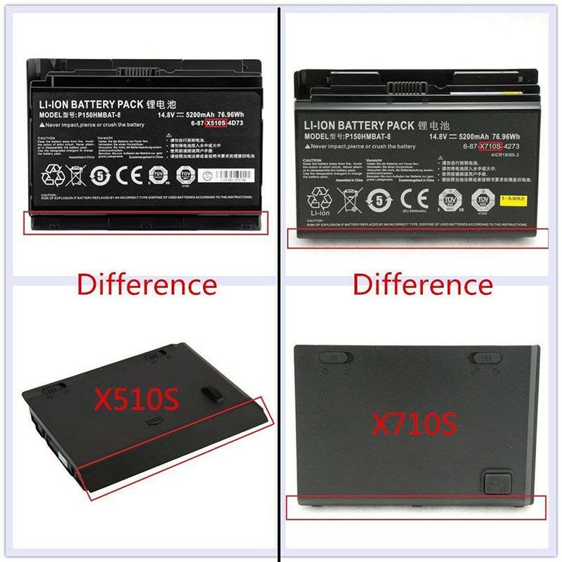 5200mAh DEVILTECH P150HMBAT-8 Laptop Batteri