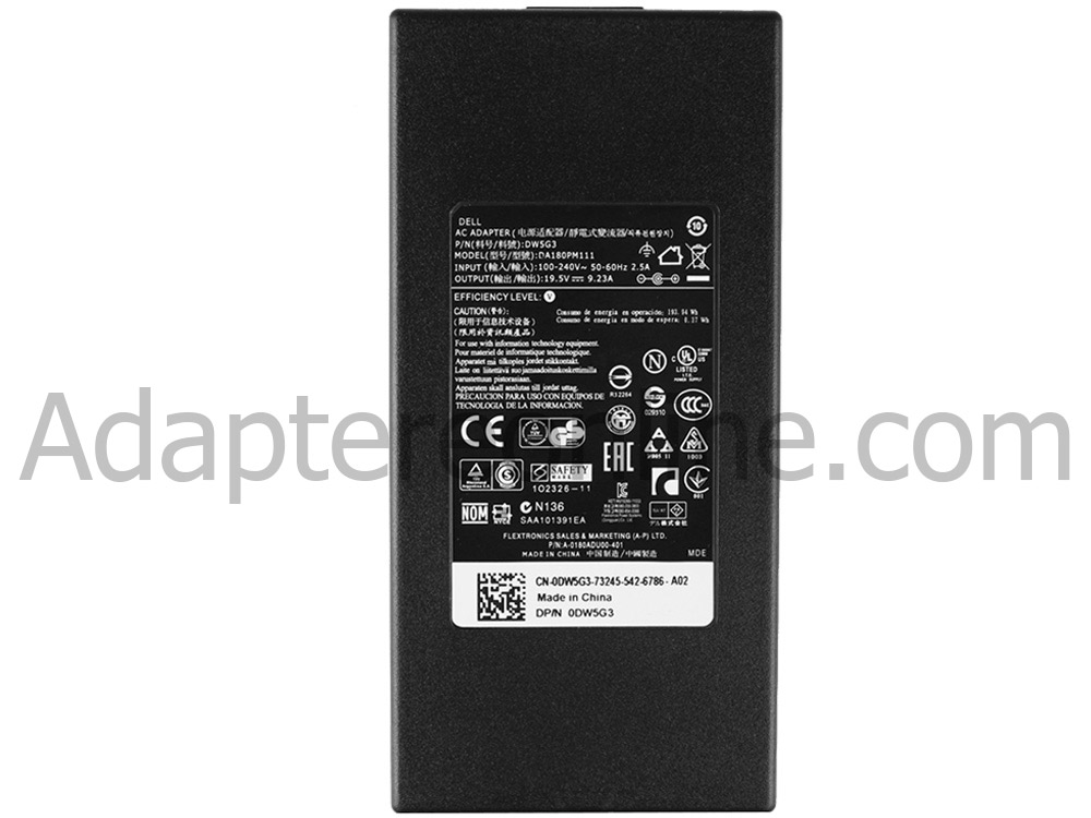 180W Dell G3 15 3590 P89F P89F001 AC Adapter Oplader