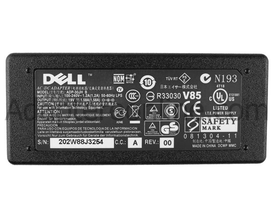 19V 1.58A 30W Dell Inspiron 1011v AC Adapter Oplader