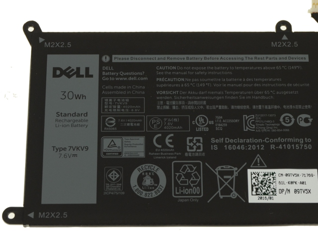 Original 30Wh Batteri Dell 7VKV9 07VKV9