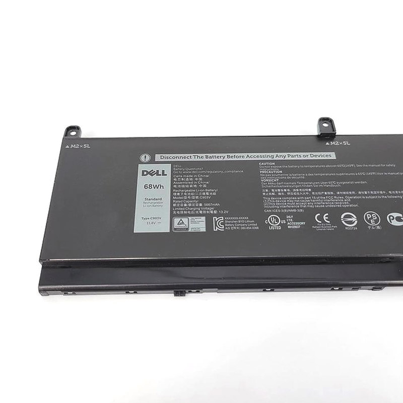 5667mAh 68Wh 6-Celle Dell Precision 7550 P93F P93F00 Batteri