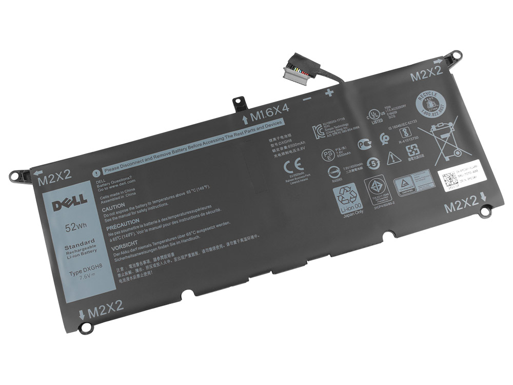 Original 52Wh 6500mAh 4-Celle Dell XPS 13 9370 P82G P82G001 Batteri