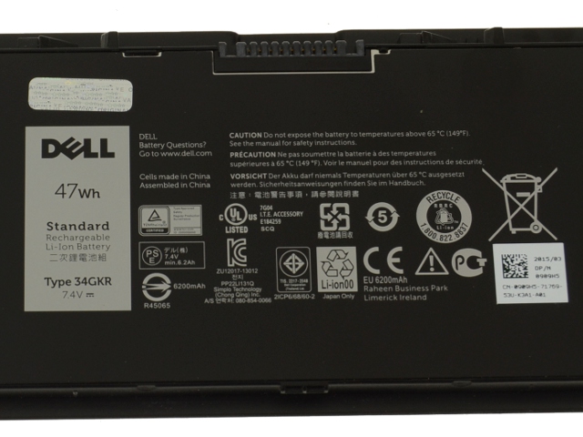 Original 47Wh 4-Celle Dell 451-BBFV Batteri