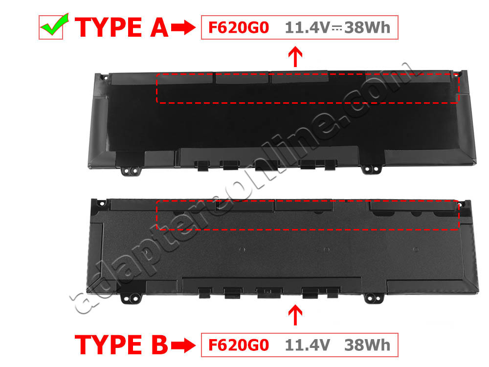 Original 3166mAh 38Wh 3-Celle Batteri Dell Inspiron 13 7373 P83G001