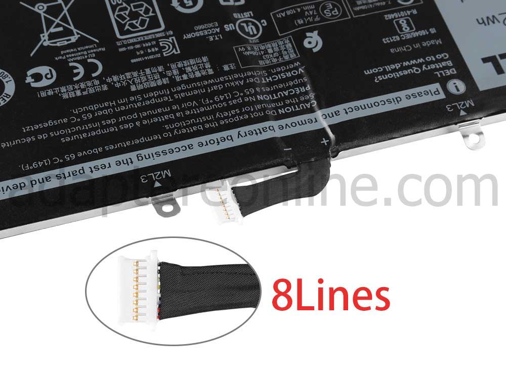 2-Celle 32Wh Dell Venue 10 Pro 5056 Batteri