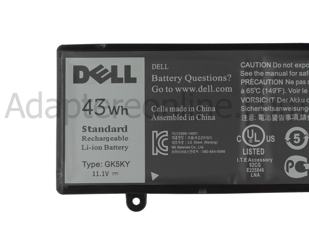 Original 43Wh 3-Celle Batteri Dell Inspiron 15 7568