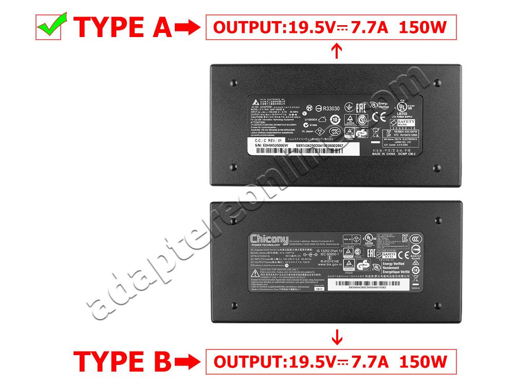 Original 150w Razer Blade RZ09-01020101-R3U1 AC Adapter Oplader