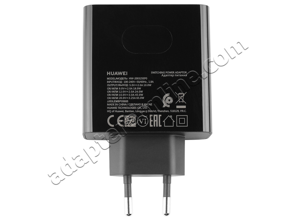 Original 65W USB-C Huawei MateBook 13 AC Adapter Oplader