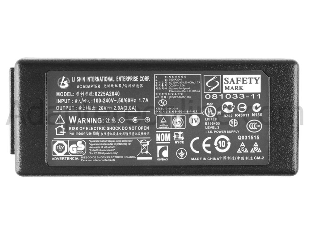 40W LG X100-S.APF1E1 X100-S.AB20P AC Adapter Oplader