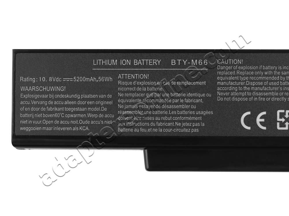 4800mAh 6-Celle MSI EX601 Batteri