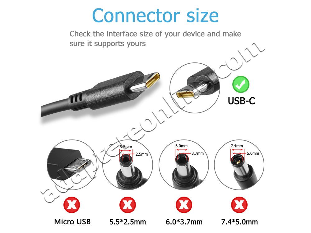 65W Adapter Oplader Lenovo Ideapad 5 15ITL05 82FG