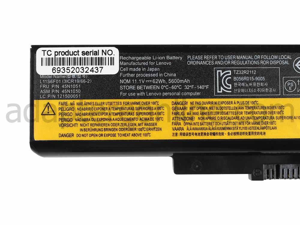 6-Celle Lenovo Essential G480 2184-27U Batteri