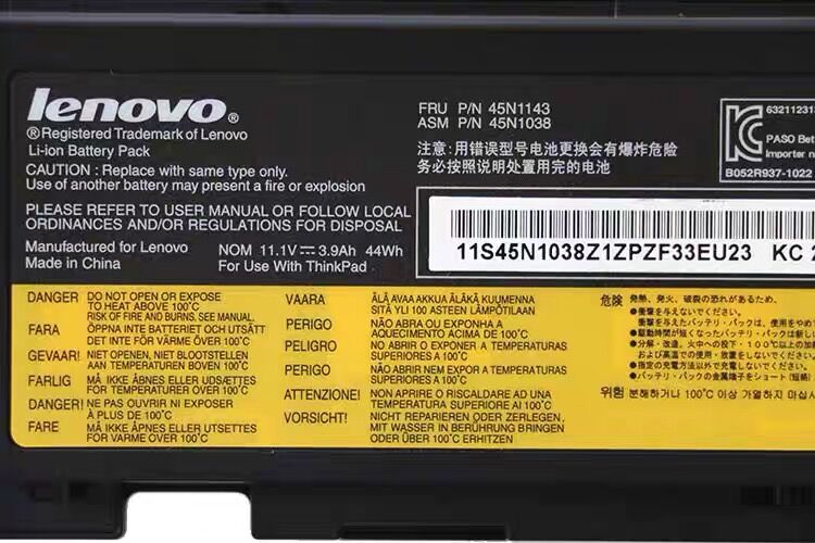 6-Celle Lenovo 42T4845 42T4846 42T4847 Batteri