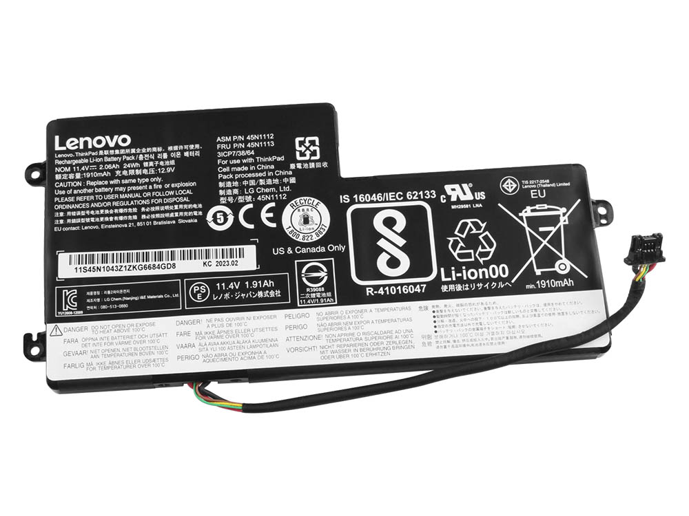 24whr Lenovo 45N1111 121500143 12150014 Batteri