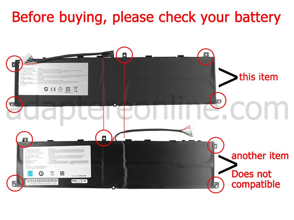 5380mAh 4-Celle MSI GS65 8RE MS-16Q2 Batteri