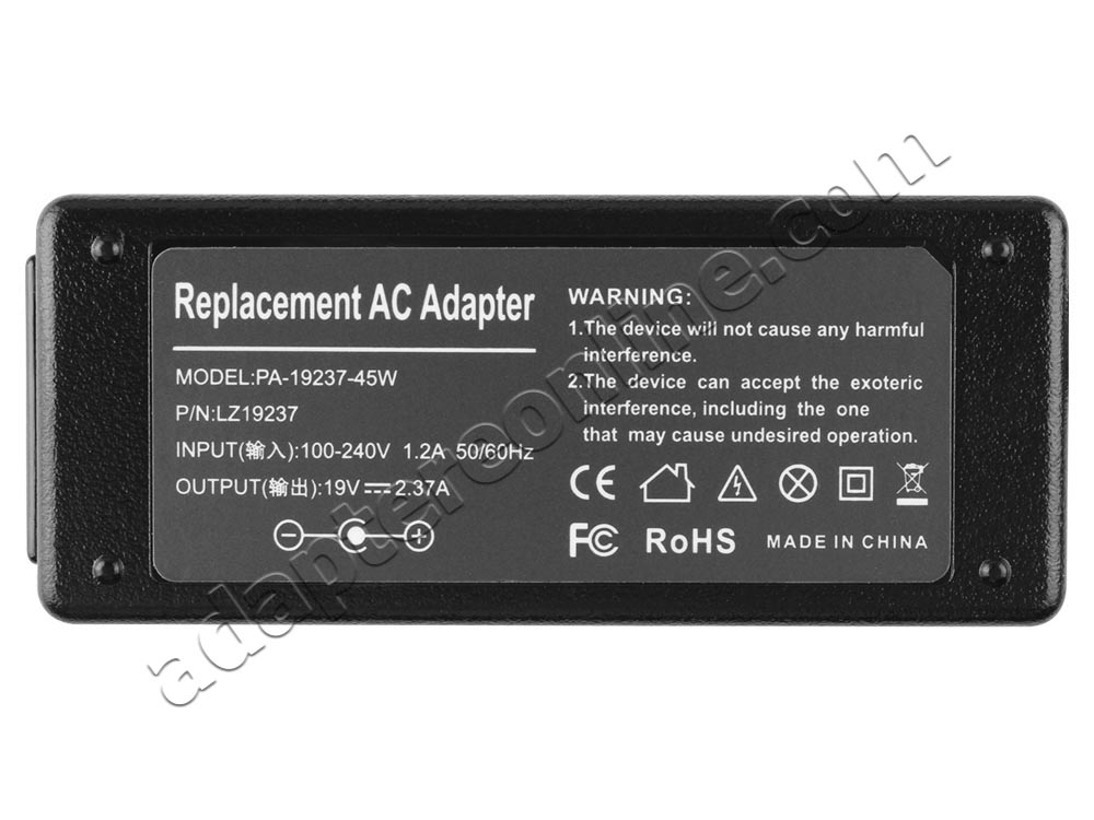 19V 2.37A 45W Medion FSP045-RECN2 AC Adapter Oplader + Ladekabel