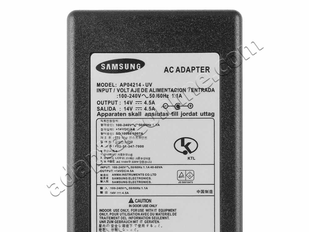 Original 58W Samsung U28E590D Monitor AC Adapter Oplader