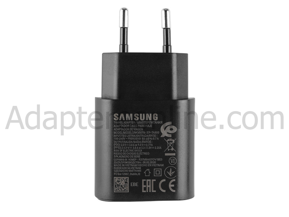 25W USB-C Samsung Galaxy S22 5G AC Adapter Oplader