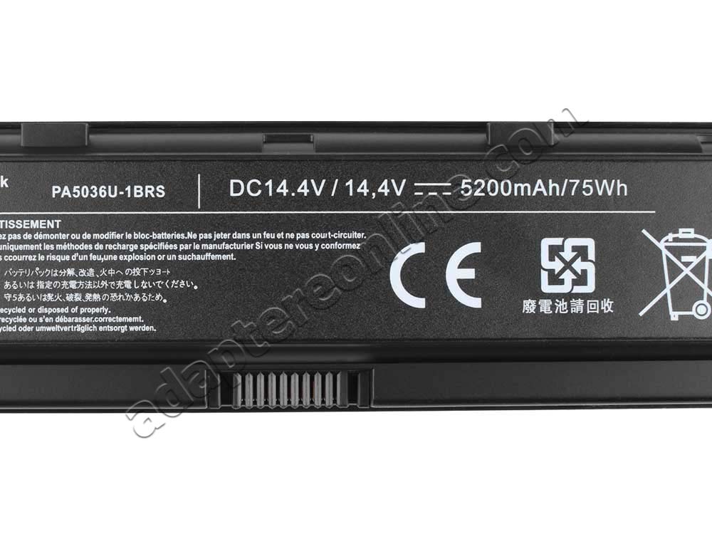 5200mAh 75Wh Toshiba Qosmio X70-A-K2S X70-A-13D Batteri