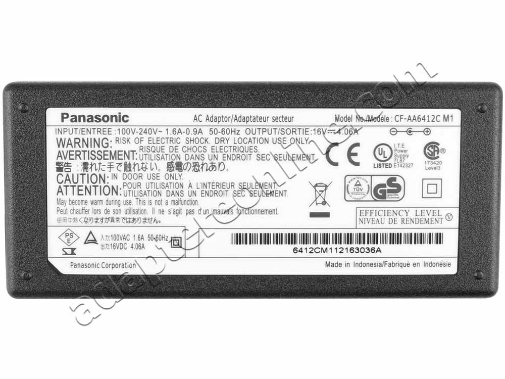 65W Panasonic CF-LX3EDJCS CF-LX3EDLCS CF-LX3XDKCS AC Adapter Oplader